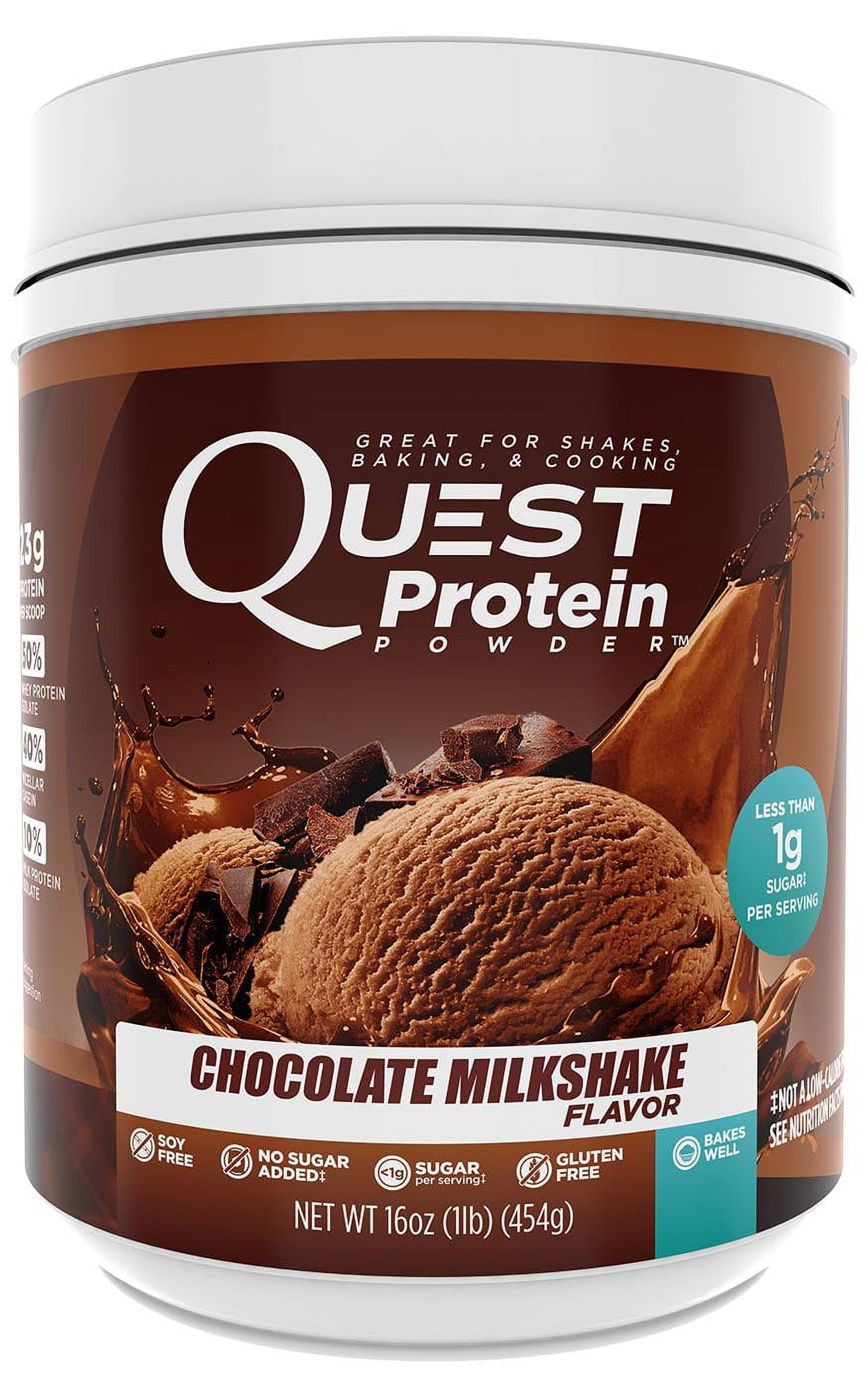 Quest Protein Powder, Chocolate Milkshake, 23g Protein, 1 Lb