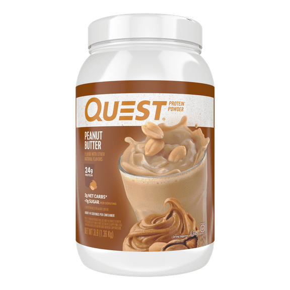 Quest Protein Powder, Peanut Butter, 24g Protein, 3lb, 48oz