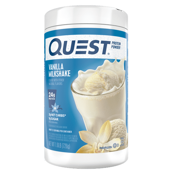 Quest Protein Powder, Vanilla Milkshake, 24g Protein, 25.6 oz