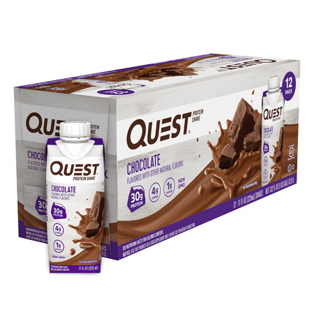 Quest Protein Shake, Chocolate, 30g Protein, 12 Ct