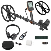 Quest Q30+ Metal Detector w/Wirefree Lite Headphones& RaptorX TurboD 9x11 Coil