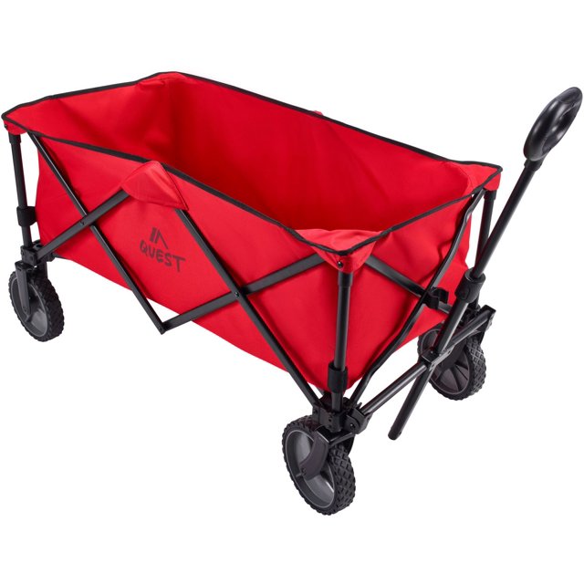 Quest Quad Fold Wagon, Portable Foldable Adult Sports Utility Cart