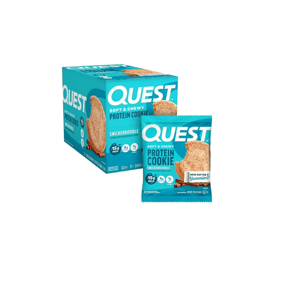 Quest Soft & Chewy Protein Cookies, Snickerdoodle Flavor, 12 Count, 2.08 oz Each
