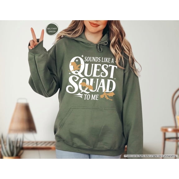 Quest Squad Hoodie, Fourth Wing Merch, Xaden Riorson Hoodie, Violet Bookish Romantasy Ridoc Hoodie Dragon Rider, Dark Academia Hoodie