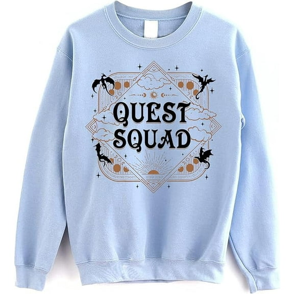 Quest Squad Sweatshirt - Ridoc Onyx Storm Fourth Wing Sweater, Basgiath War College Crewneck