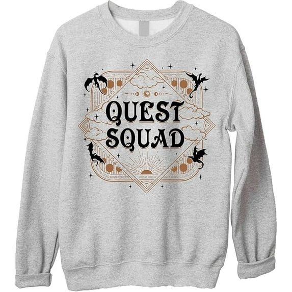 Quest Squad Sweatshirt - Ridoc Onyx Storm Fourth Wing Sweater, Basgiath War College Crewneck