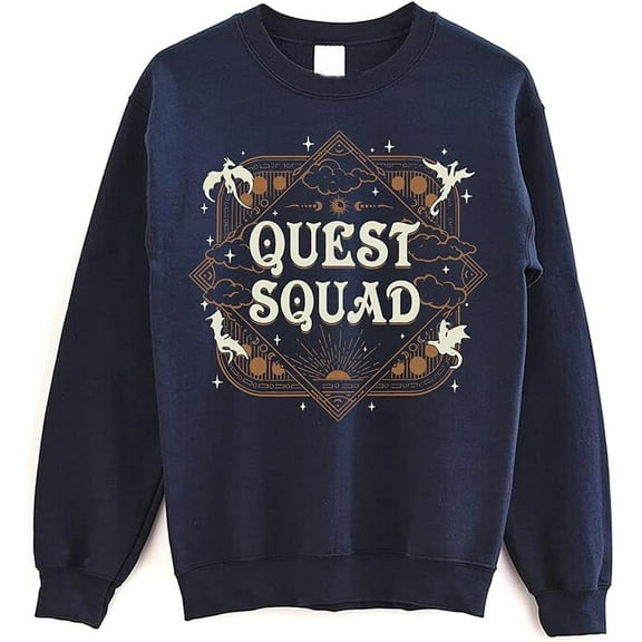 Quest Squad Sweatshirt - Ridoc Onyx Storm Fourth Wing Sweater, Basgiath War College Crewneck