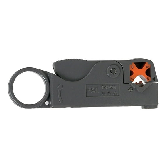 Quest Technology Adjustable Coax Cable Stripper, 2 Blade, RG-58/596/6 Quad