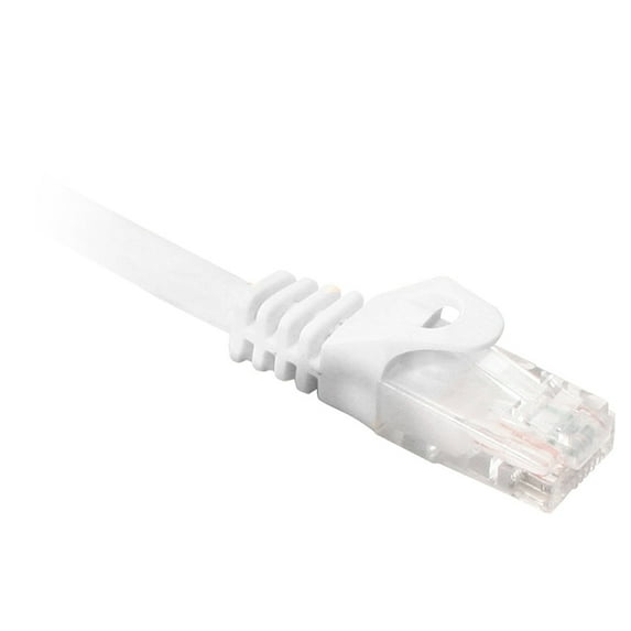 Quest Technology Cat6 UTP 550mhz Snagless Molded Patch Cord, 50 Ft, White