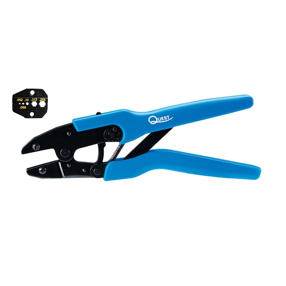 Quest Technology Coax Ratchet Crimp Tool, .255"/213"/068"/100"/052" (BNC/TNC/Mini-UHF) (RG-58/59/62)