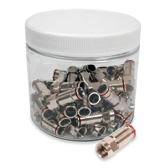 Quest Technology F (Male) Compression Cable Connectors, 75 Ohm - Rg-59, 50 Count Jar