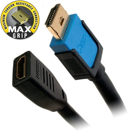 Quest Technology HDMI(M-F) Maxgrip 4K2K High Speed Extension Cable - 12 Ft