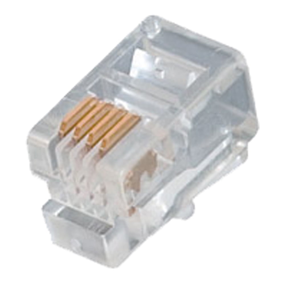 Quest Technology Modular Plugs, RJ9 (4P4C) Cable Connector, 100 Count ...