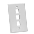 thumbnail image 1 of Quest Technology Single-Gang 3-Port White Wall Plate, 1 of 1