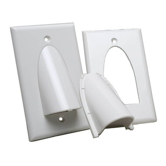 Quest Technology Single-Gang Bulk Nose Wall Plate, White