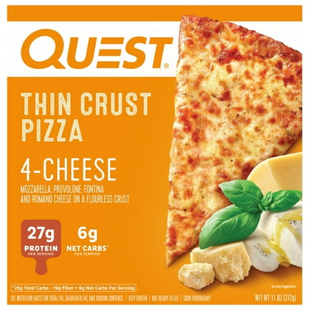 Quest Thin Crust Pizza, 4-Cheese, High Protein 11oz (Frozen Pizza)