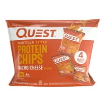 Quest Tortilla Style Protein Chips, Nacho Cheese, Baked, 1.1oz, 4 Count