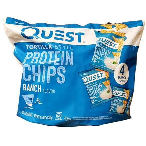 Quest Tortilla Style Protein Chips - Ranch - 4ct/4.5oz