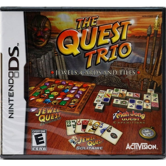 Pre-Owned Quest Trio NDS - Nintendo DS - Jewel Quest Expeditions + Jewel Quest Solitaire + MahJong Quest Expeditions