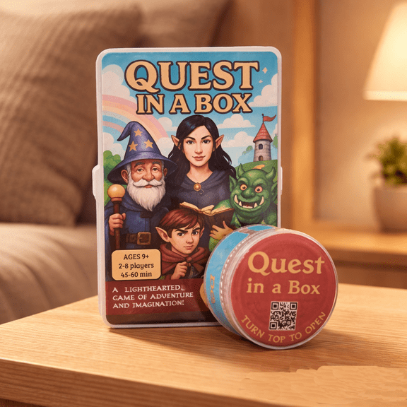 Quest in a Box Cooperative Storytelling Card Game for Families & Parties