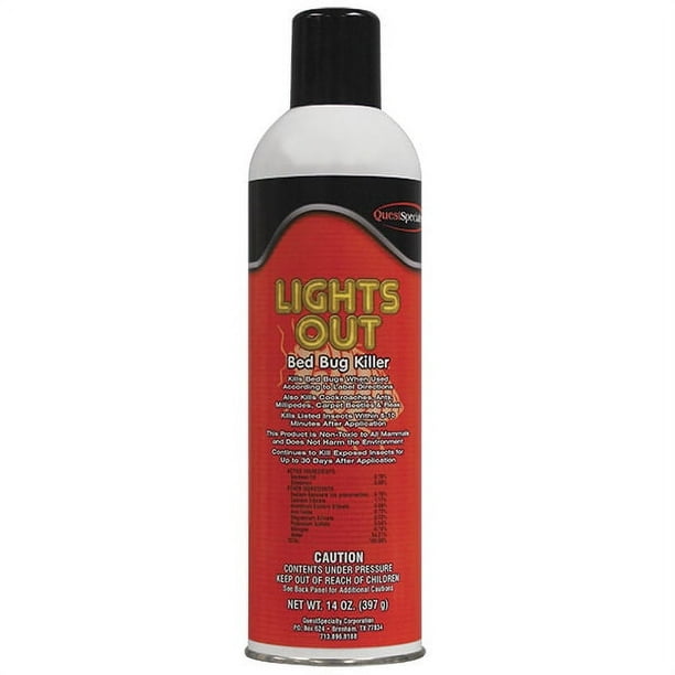 QuestSpecialty Lights Out Bed Bug Killer, 20 oz Aerosol, 12/Case (1