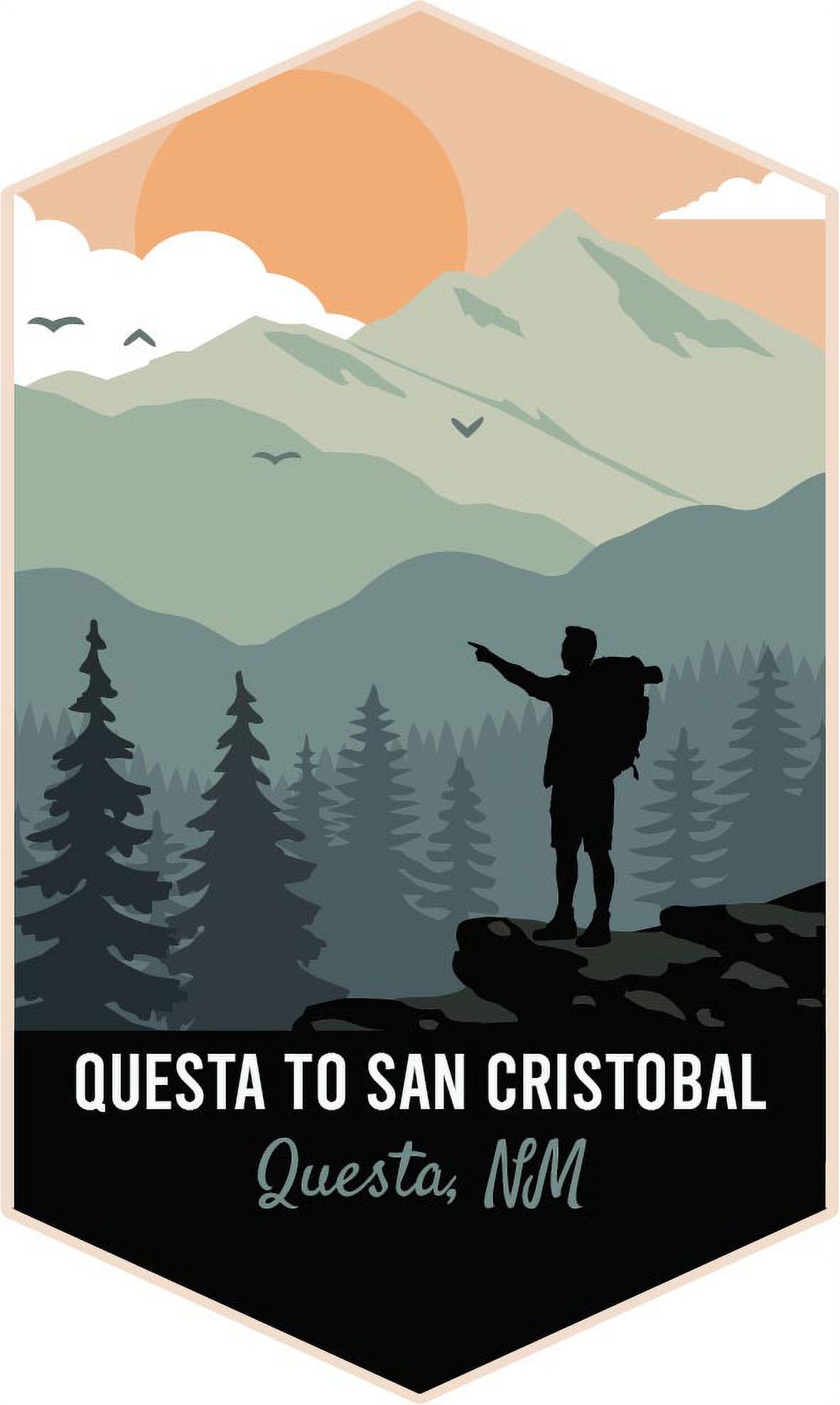 Questa New Mexico Souvenir Vinyl Decal Hiking Trails Design