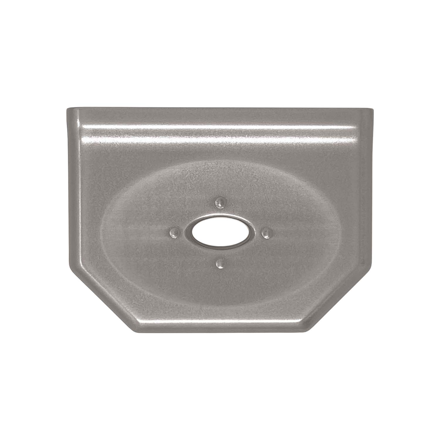 Questech Décor Geo Flat Back 5" Floating Soap Dish, Brushed Nickel