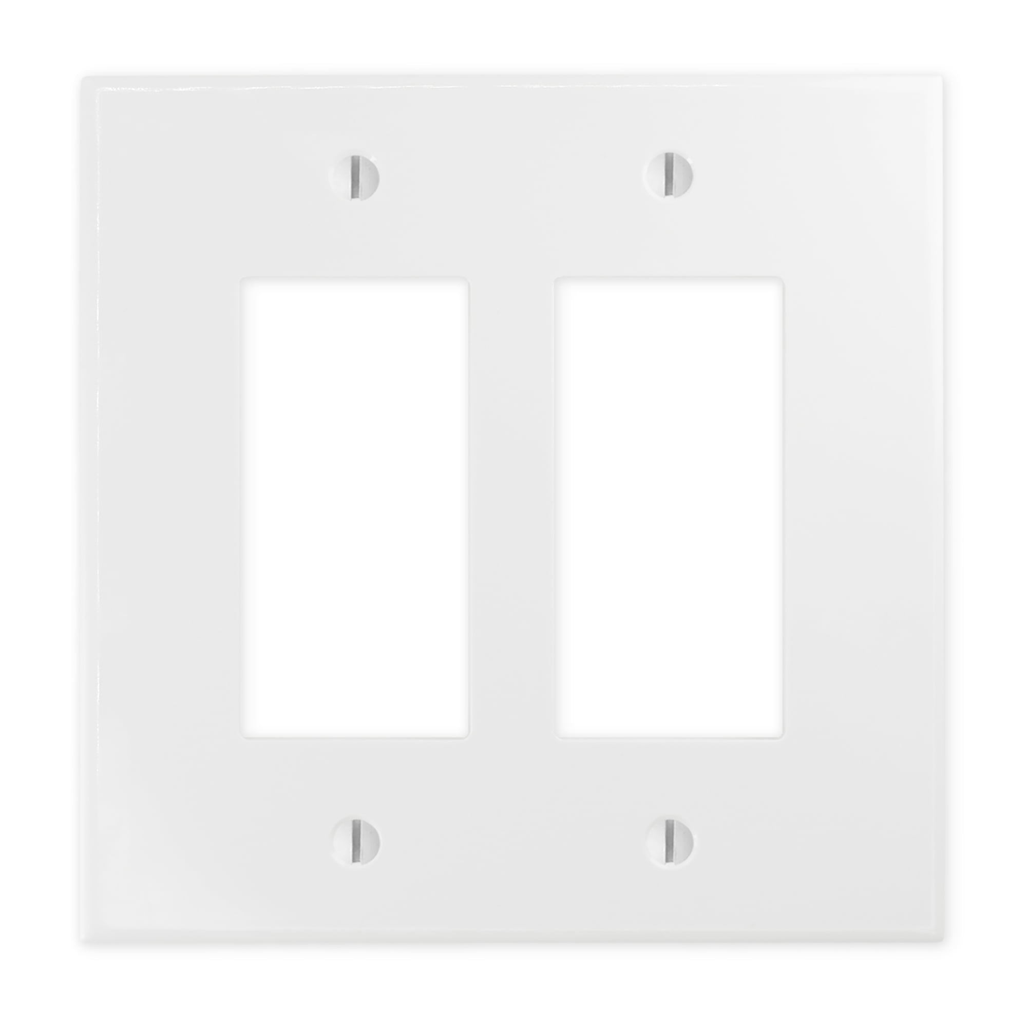 Questech Decor Double Rocker Light Switch Cover, Modern Wall Plate