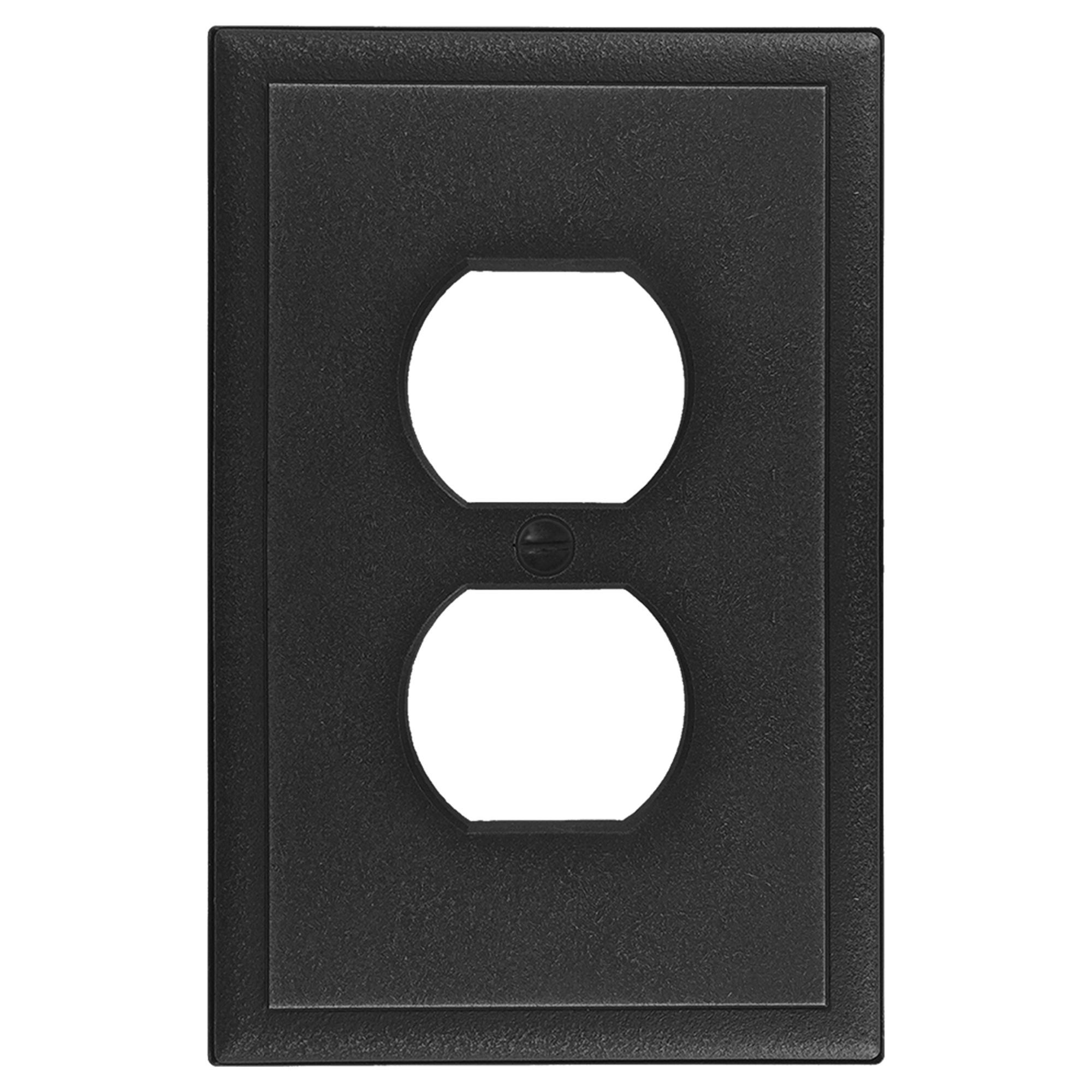 Questech Decor Outlet Cover, Single Duplex Ambient Wall Plate, Graphite
