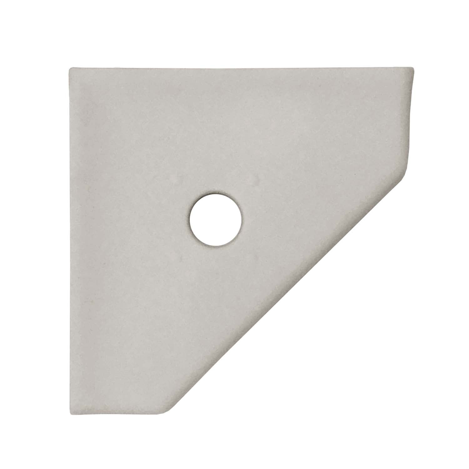 Questech Decor Shower Shelf, 5" Geo Flatback Soap Dish, Gray Matte