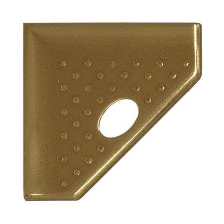 Questech Decor Shower Shelf, 5" Geo Flatback Footrest, Gold