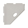 thumbnail image 1 of Questech Decor Shower Shelf, 5" Geo Lugged Footrest, Gray Matte, 1 of 8