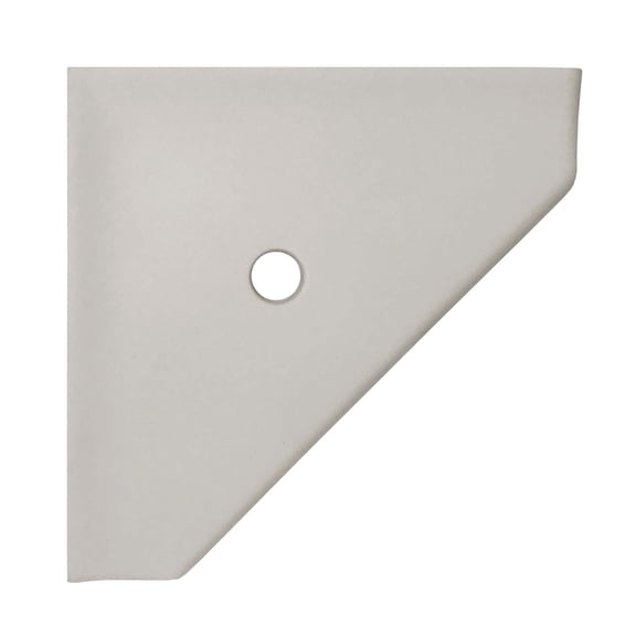 Questech Decor Shower Shelf, 8" Geo Flatback, Gray Matte
