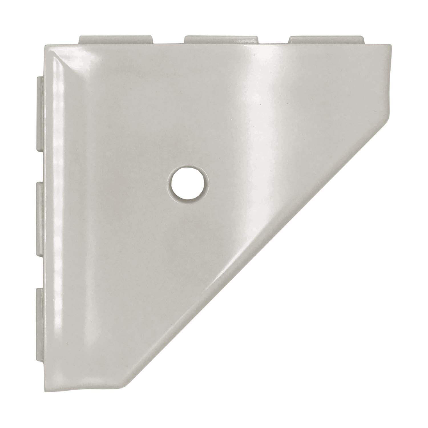 Questech Decor Shower Shelf, 8" Geo Lugged, Gray Polished