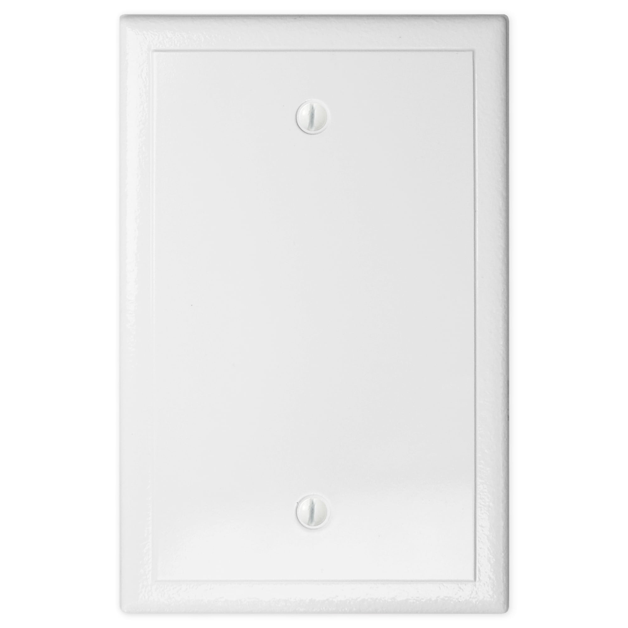 Questech Decor Single Blank Outlet Cover, Ambient Wall Plate, White