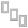 thumbnail image 1 of Questech Decor Single Rocker Light Switch Covers, Tumbled Texture, Gray, 3 Pack, 1 of 10