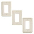 thumbnail image 1 of Questech Decor Single Rocker Light Switch Covers, Tumbled Texture, Sand, 3 Pack, 1 of 10