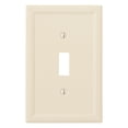 thumbnail image 1 of Questech Decor Single Toggle Light Switch Cover, Insulated Wall Plate, Almond, 1 of 9
