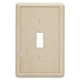thumbnail image 1 of Questech Decor Single Toggle Light Switch Cover, Tumbled Texture, Travertine, 1 of 10