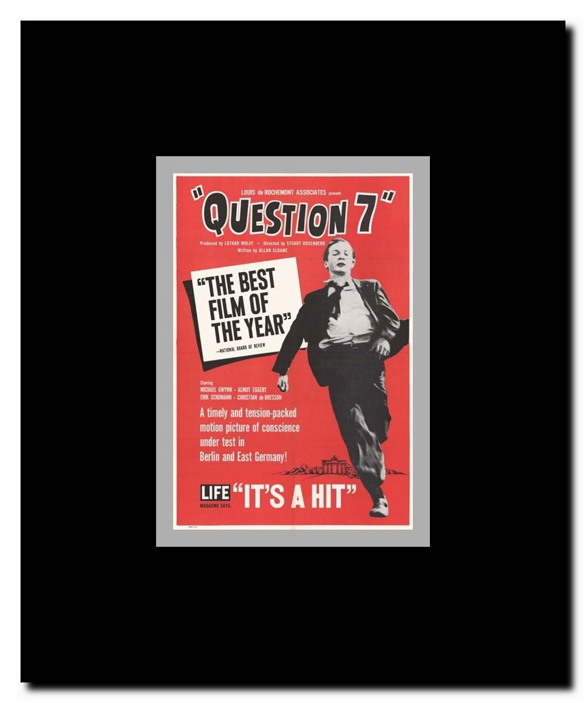 Question 7 Framed Movie Poster