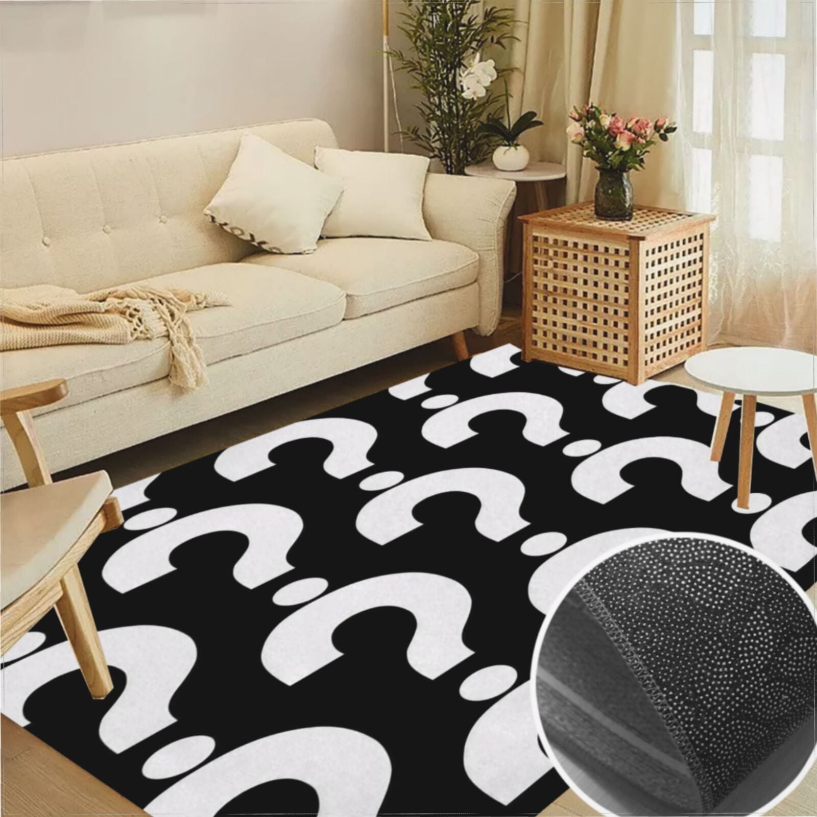 Question Mark Adult Home Decor Bedroom Living Room Crystal Velvet ...