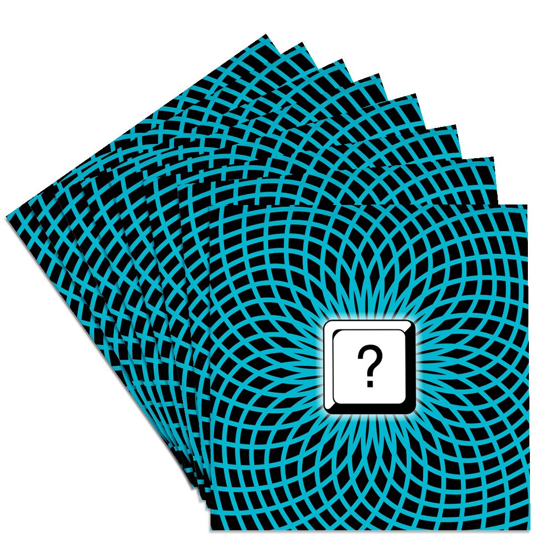 Tile Questions Mark 3drose, Question Mark- Blue Geometric Symmetry under White Keyboard ...