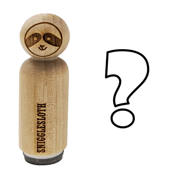 Question Mark Bold Outline Rubber Stamp for Scrapbooking Crafting Stamping - Mini 1/2 Inch