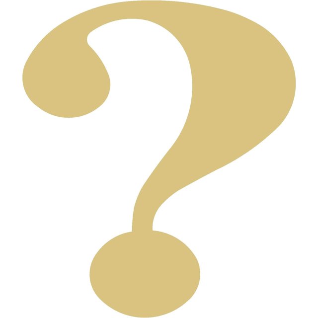 Question Mark Cutout Unfinished Wood Symbol English School Door Hanger