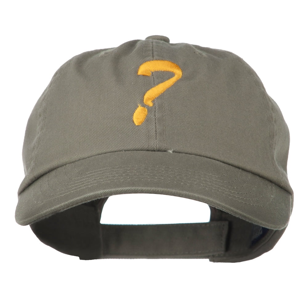 Question Mark Embroidered Cap - Olive OSFM - Walmart.com