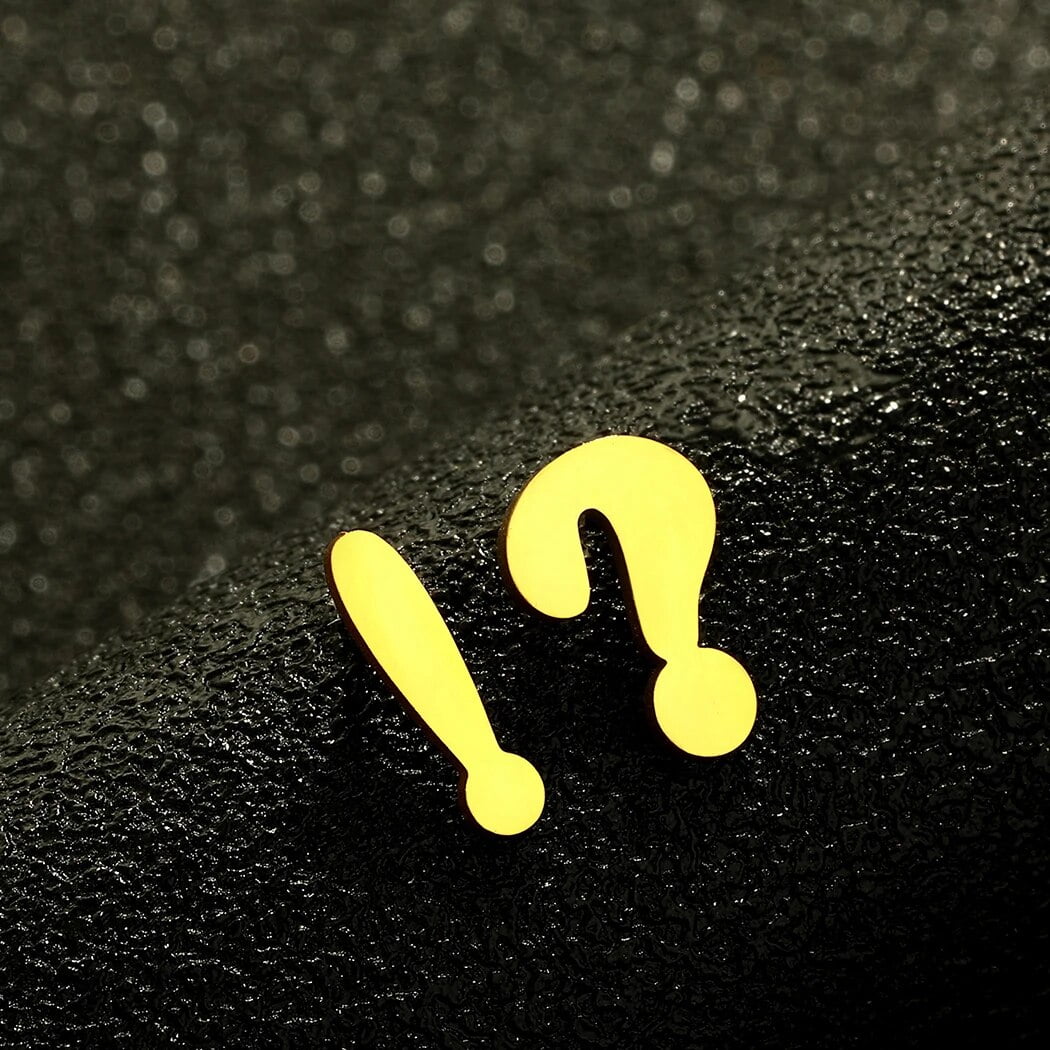 Question Mark Stud Earrings Exclamation Mark Studs Symbol Earrings Tiny