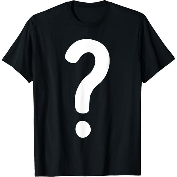 Question Mark T-Shirt Couple Guess Who Costume Shirt T-ShirtMen and women, Black T-shirt, size: Extra large