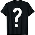 thumbnail image 1 of Question Mark T-Shirt Couple Guess Who Costume Shirt T-ShirtMen and women, White Black T-shirt, size: Extra large S-4XL, 1 of 4