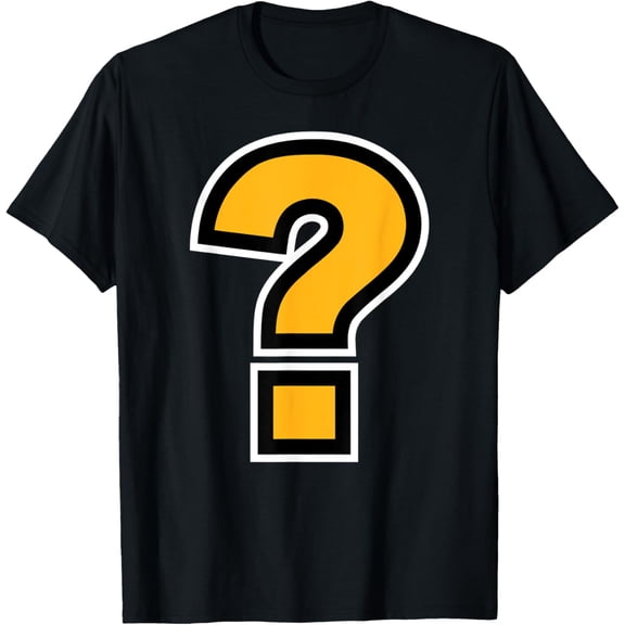 Question mark T-ShirtMen and women, White Black T-shirt, size: Extra large S-4XL