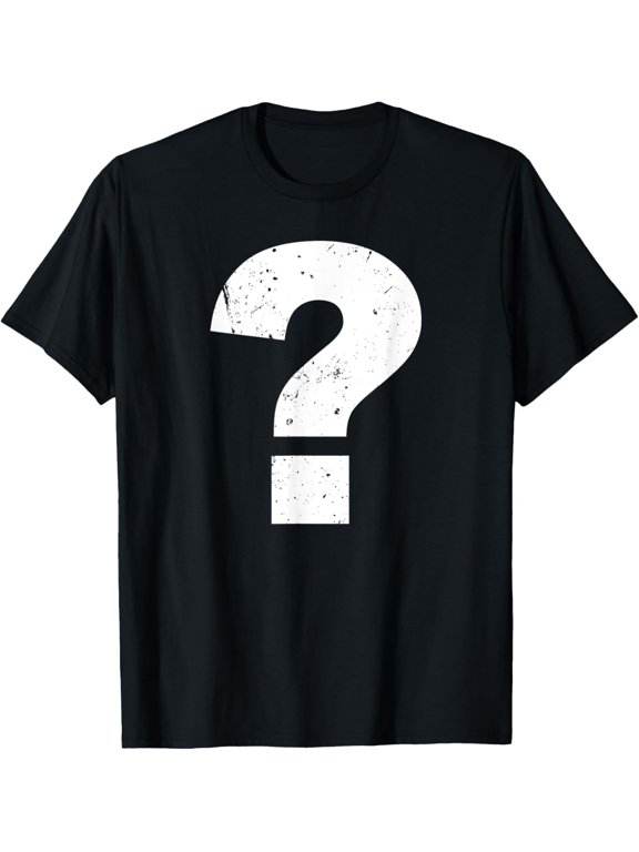 Question mark funny Questionmark T-Shirt men and women can wear, black, white, gifts